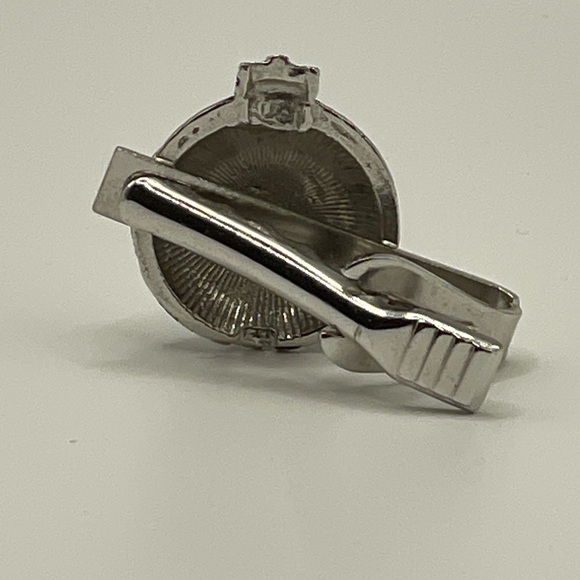 Rare Signed Rugin Hot Air Balloon Tie Clip - Ultra Scarce Vintage Silver Tone 🌎 - Picture 8 of 8